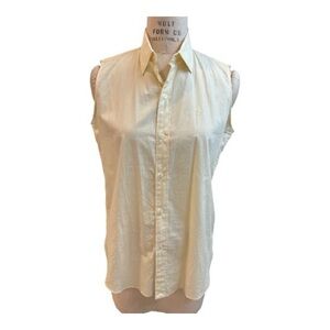 Vintage Ralph Lauren sport Women's yellow Sleeveless shirt. 90’s size 10